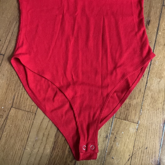 Red Tank Top Bodysuit - Picture 3 of 6